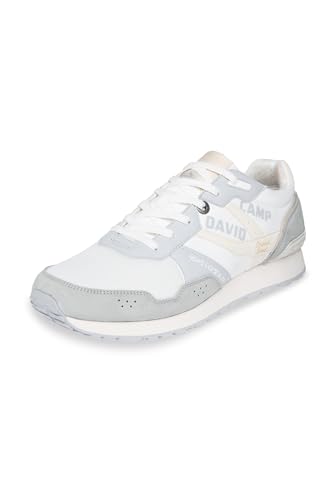 Camp David Herren Sneaker im Retro Look mit Logo Artworks White 42 von Camp David