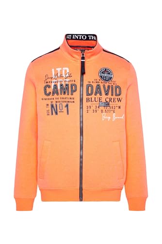 Camp David Herren Sweatjacke mit Logo-Applikationen Speed Orange S Camp David Herren Sweatjacke mit Logo-Applikationen Speed Orange S von Camp David
