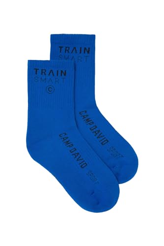 Camp David Herren Tennissocken mit Intarsia-Logo, 2er-Pack Tech Blue 39-42 von Camp David