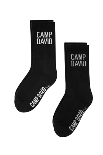 Camp David Herren Tennissocken mit Logo im Doppelpack Black 43-46 von Camp David
