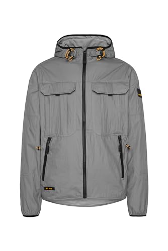 Camp David Herren Windbreaker mit Crinkle-Effekt und Coating Polo Grey Xl von Camp David