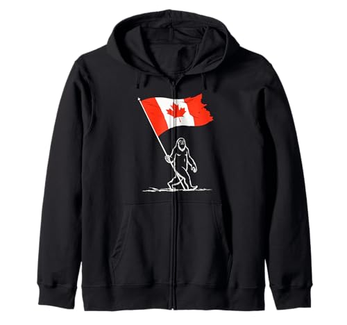 Bigfoot With Canadian Flag Funny Canada Day Men Women Kapuzenjacke Bigfoot With Canadian Flag Funny Canada Day Men Women Kapuzenjacke von Canada’s National Day 1st july Bigfoot Canada Flag