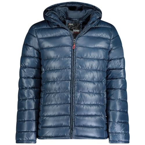 Canadian Peak Calendreak_Hood_Men - Men's Comfortable Autumn Winter Warm Parka - Waterproof Coat Outdoor Fur Hooded Jacket - Winter Windbreaker Jacket Man (Navy Blue 3XL) von Canadian Peak