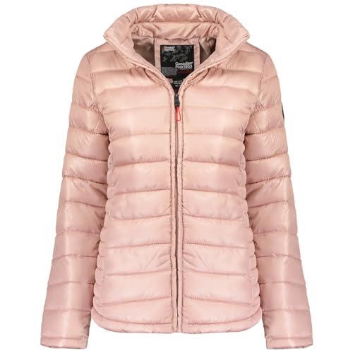 Canadian Peak Colombiana_Basic_Lady - Women's Comfortable Autumn Winter Warm Mid Thick Parka - Fine Coat Fake Fur Hood - Windbreaker Jacket - Elegant Women (Pale Pink M) von Canadian Peak