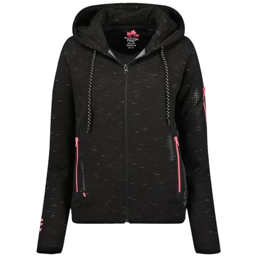 Canadian Peak Fanatic_Lady - Women's Zip Hoodie Pockets - Sweatshirt Sweater Long Sleeve Warm Hoodie Jacket - Women's Spring Summer Autumn Winter Season (Black XXL) von Canadian Peak