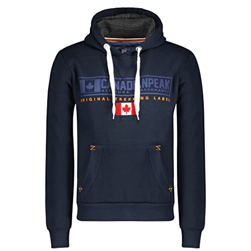 Canadian Peak Gasikeak Men - Men's Hooded Sweatshirt with Pockets - Men's Logo Sweatshirts - Long Sleeve Hoody Sweatshirt - Men Season Fall Winter Spring Summer (Marine Blue L) von Canadian Peak