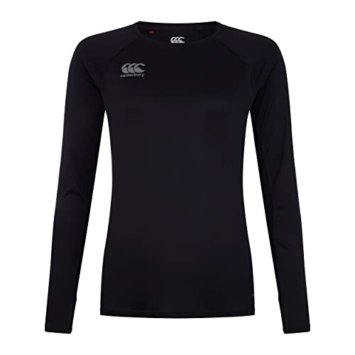 Canterbury Damen Vapodri Superlight Long Sleeve T-Shirt, Schwarz/Gunmetal Grey, 42 von Canterbury