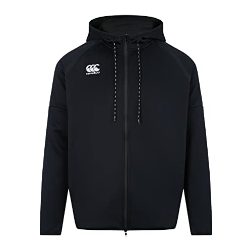 Canterbury Herren Tech Hoody V2 Kapuzenpullover, Schwarz/Gunmetal Grey, XS von Canterbury