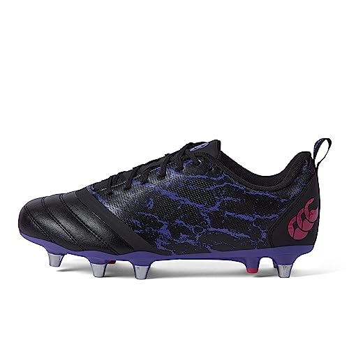 Canterbury Unisex Stampede Pro Team Soft Ground Rugby-Stiefel Stiefelette, Schwarzes Prisma, Violett von Canterbury