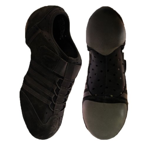 Capezio PP15 Jag Jazzschuh/Sneaker mit geteilter EVA-Sohle - Schwarz - Größe 40 von Capezio