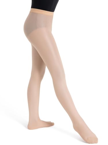 Capezio Ultra Shimmery Mädchen Strumpfhose mit Fuß - Braun - Small-Medium von Capezio