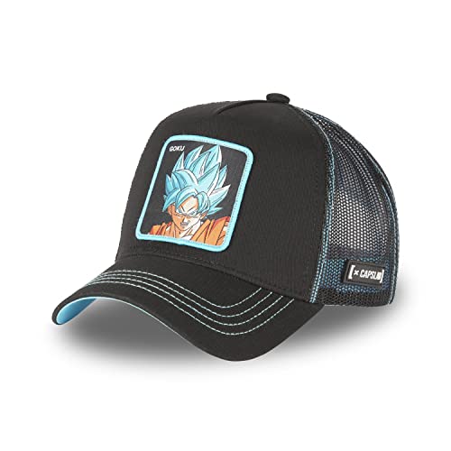 Cap Herren Dragon Ball Super, Tracker Kappe Herren, Goku, Ultraweich, Schwarz Blau, Einheitsgröße von Capslab