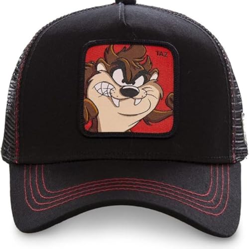 Cap Herren Looney Tunes, Tracker Kappe Herren, Taz, Anti-Reizung, Schwarz, Einheitsgröße von Capslab