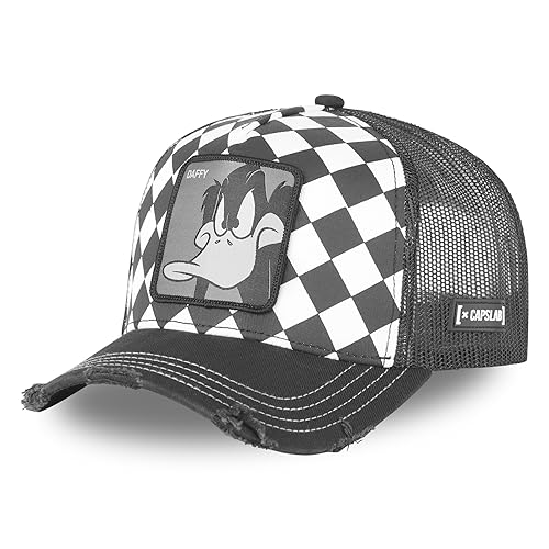 Capslab Daffy Duck Looney Tunes Black White Used Trucker Cap - One-Size von Capslab