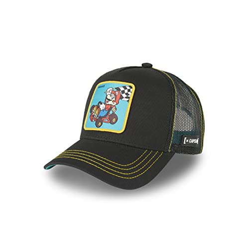 Capslab Mario Super Mario Black Blue Trucker Cap - One-Size von Capslab