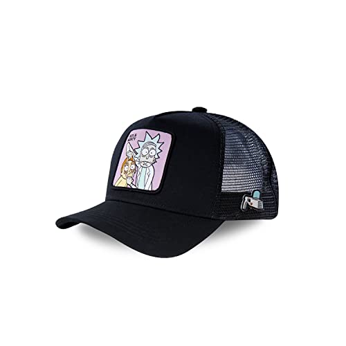 Cap Herren Rick and Morty, Tracker Kappe Herren, Morty, Perfekter Halt, Schwarz, Einheitsgröße von Capslab