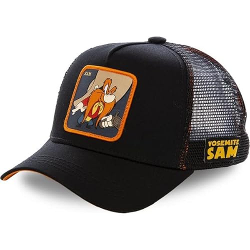 Capslab Looney Tunes Sam Schnurrbart SAM1 Trucker Cap schwarz, Schwarz von Capslab