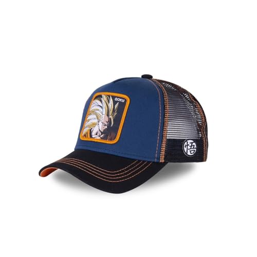 Tracker Kappe Herren Dragon Ball Z, Cap Herren, Goku Saiyajin, Bequem, Blau, Einheitsgröße von Capslab