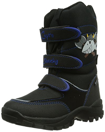 Capt'n Sharky Jungen 470539 Kurzschaft Stiefel, Schwarz (schwarz/blau) von Capt'n Sharky