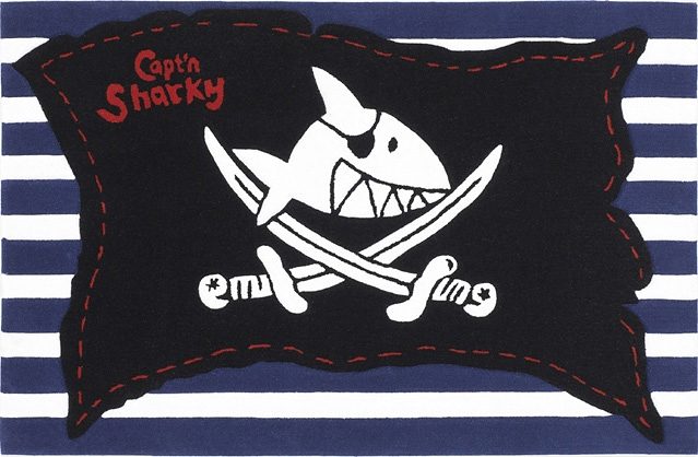 Capt`n Sharky Kinderteppich "H-2991-01", rechteckig, handgearbeiteter Konturenschnitt, Kinderzimmer von Capt`n Sharky