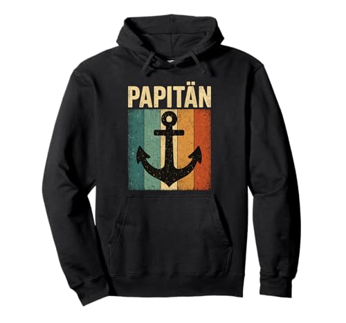 Herren Papa Wortspiel Captain Vatertag Paptain Pullover Hoodie Herren Papa Wortspiel Captain Vatertag Paptain Pullover Hoodie von Captain Father's Day