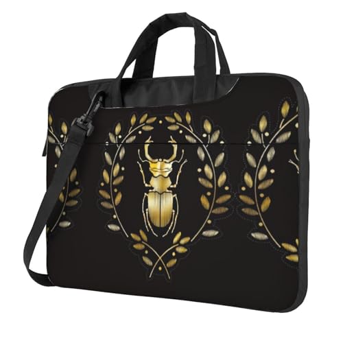 3D rot karierte multifunktionale Laptoptasche - wasserdichte Arbeit Aktentasche Laptop Tasche - ideal für Frauen und Männer, Käferkranz, 15.6 inch von CarXs