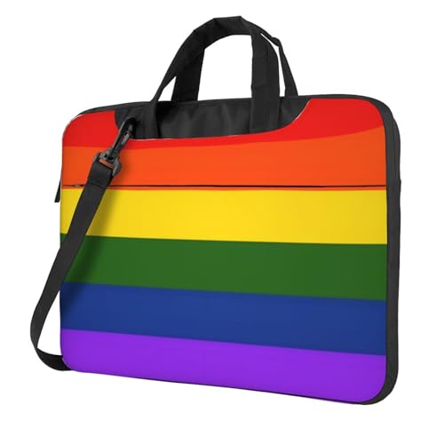 3D rot karierte multifunktionale Laptoptasche - wasserdichte Arbeit Aktentasche Laptop Tasche - ideal für Frauen und Männer, regenbogenfarben, 14 inch von CarXs