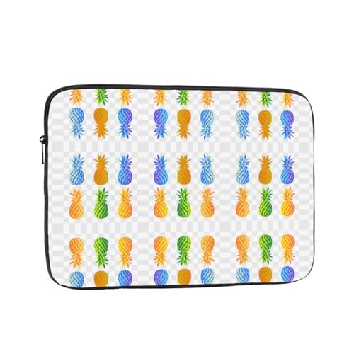 Bunte Ananas-Laptop-Tasche – schlanke Laptoptasche für 25,4-43,2 cm (10-17 Zoll) Geräte, ultra-schützende Laptop-Hülle, Schultertasche von CarXs