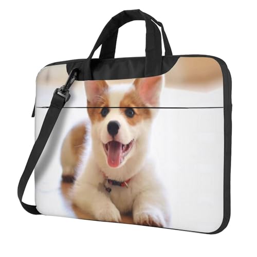 Cheerleader Multifunktionale Laptoptasche - Wasserdichte Arbeit Aktentasche Laptop Tasche - Ideal für Damen und Herren, Cute Corgi1, 15.6 inch von CarXs