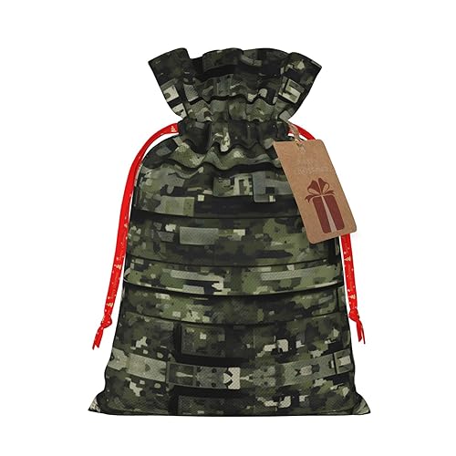 Digital Camo Weihnachts-Geschenktasche – Premium-Polyester-Tasche für besondere Anlässe, ideal zum Verpacken von Geschenken von CarXs