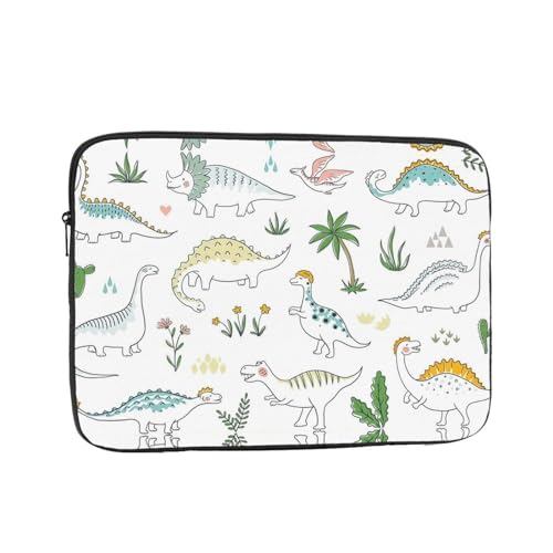 Dinosaurier-Laptop-Tasche – schlanke Laptoptasche für 10-17-Zoll-Geräte, ultra-schützende Laptop-Hülle, Schultertasche von CarXs