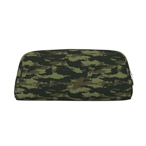 Federmäppchen mit Kunstgitarre – vielseitige und langlebige Tragetasche aus genarbtem Leder für tägliche Essentials, camouflage, Einheitsgröße, Koffer von CarXs