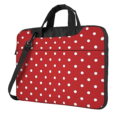 Kaktus Multifunktionale Laptoptasche - Wasserdichte Arbeit Aktentasche Laptop Tasche - Ideal für Damen und Herren, Big White Dot, 15.6 inch von CarXs