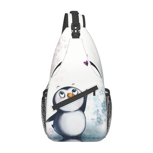 Lemon Slices Cross Brusttasche – Mehrzweck-Tragetasche – hohe Haltbarkeit und Vielseitigkeit, I Love Pinguine, Einheitsgröße von CarXs