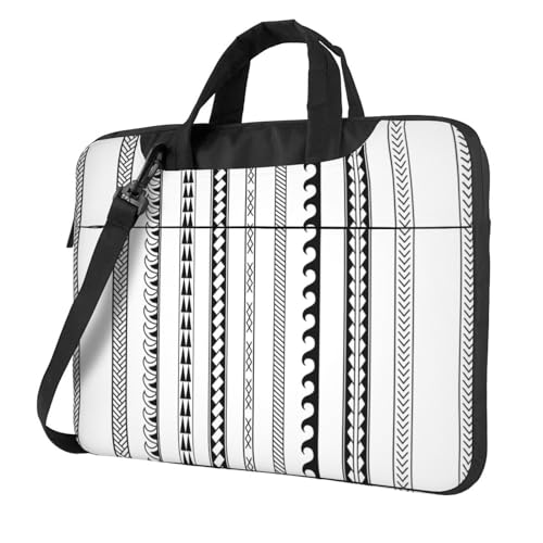 Lila Libelle Multifunktionale Laptoptasche - Wasserdichte Arbeit Aktentasche Laptop Tasche - Ideal für Frauen und Männer, Triangel-Streifen, Bohemian-Muster, 13 inch von CarXs