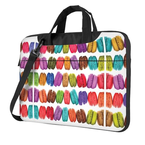 Macaron Biscuit Flavored Pastries Multifunktionale Laptoptasche - Wasserdichte Arbeit Aktentasche Laptop Tasche - Ideal für Frauen und Männer von CarXs