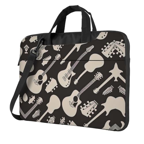 Multifunktionale Laptoptasche mit Gitarrenmuster, wasserdichte Arbeits-Aktentasche, Laptoptasche, ideal für Frauen und Männer von CarXs