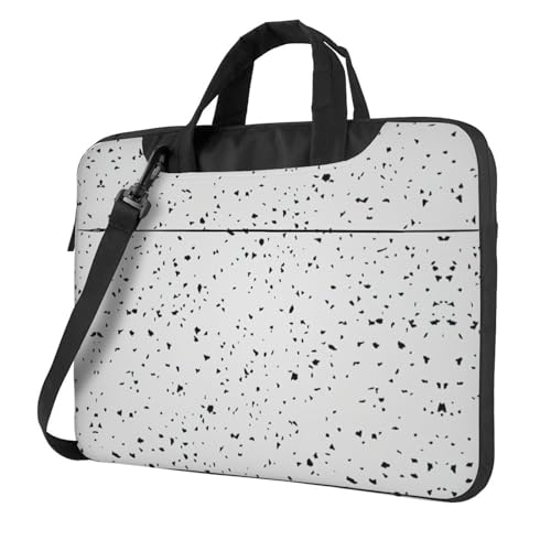 Multifunktionale Laptoptasche mit bunten Blumen und Totenköpfen, wasserdicht, ideal für Damen und Herren, Schwarz / Weiß, 13 inch von CarXs