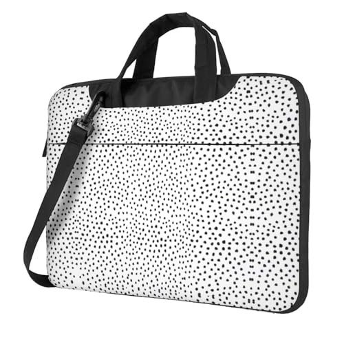 Multifunktionale Laptoptasche mit schwarzen und weißen Punkten – wasserdichte Arbeit Aktentasche Laptoptasche – ideal für Frauen und Männer von CarXs