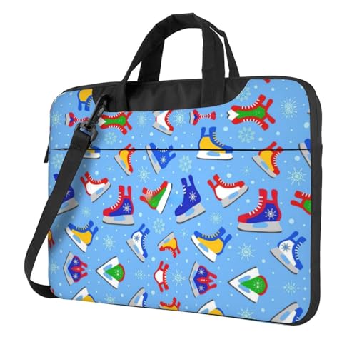 Pacific Ocean Wal Multifunktionale Laptoptasche - Wasserdichte Arbeit Aktentasche Laptop Hülle - Ideal für Frauen und Männer, Hockey Elements Kreatives Muster, 13 inch von CarXs