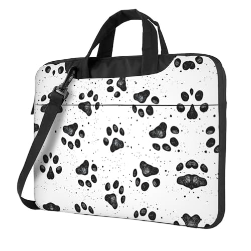 Pferde Streifen Muster Multifunktionale Laptoptasche - Wasserdichte Arbeit Aktentasche Laptop Tasche - Ideal für Damen und Herren, Hundepfotenmuster., 13 inch von CarXs