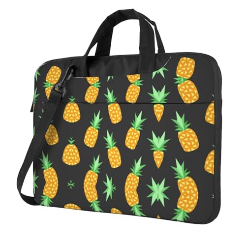 Romantische rote Herz-Multifunktions-Laptop-Tasche - wasserdichte Arbeit Aktentasche Laptop Tasche - Ideal für Frauen und Männer, Ananas, 14 inch von CarXs