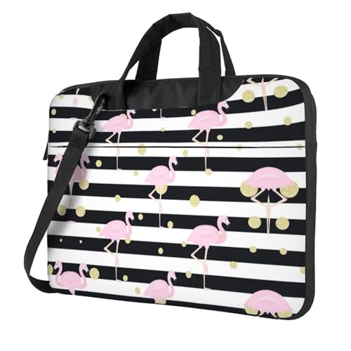 Schöne Sonnenblume Multifunktionale Laptoptasche - Wasserdichte Arbeit Aktentasche Laptop Tasche - Ideal für Frauen und Männer, Flock of Tropical Flamingos, 15.6 inch von CarXs