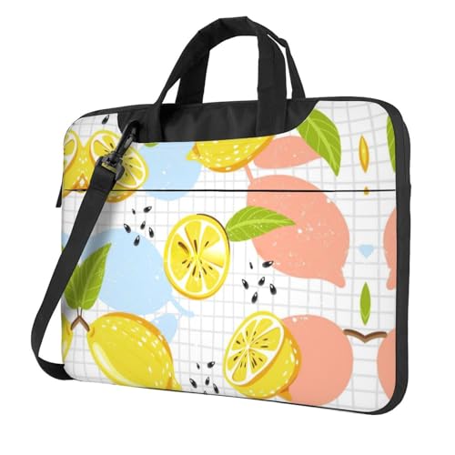 Schöne Sonnenblume Multifunktionale Laptoptasche - Wasserdichte Arbeit Aktentasche Laptop Tasche - Ideal für Frauen und Männer, Fruits Lemon, 13 inch von CarXs