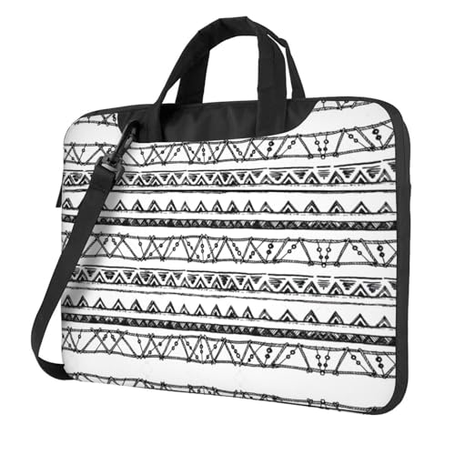 Shining Overlook Multifunktionale Laptoptasche - Wasserdichte Arbeit Aktentasche Laptop Tasche - Ideal für Damen und Herren, Indianerische Muster, 14 inch von CarXs