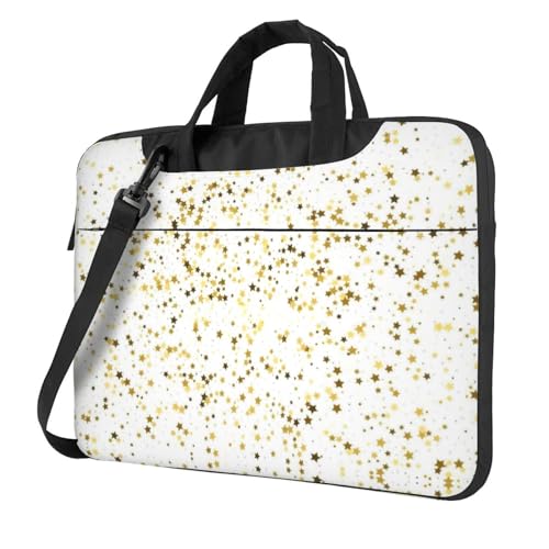 Sunflowers On Wooden Multifunktions Laptoptasche - Wasserdichte Arbeit Aktentasche Laptop Tasche - Ideal für Frauen und Männer, Sparsed Dreamy Stars and Spots, 13 inch von CarXs