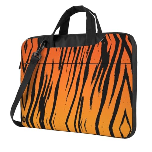 Tie Dye Multifunktionale Laptoptasche - Wasserdichte Arbeit Aktentasche Laptop Tasche - Ideal für Damen und Herren, Tiger-Streifen, 15.6 inch von CarXs