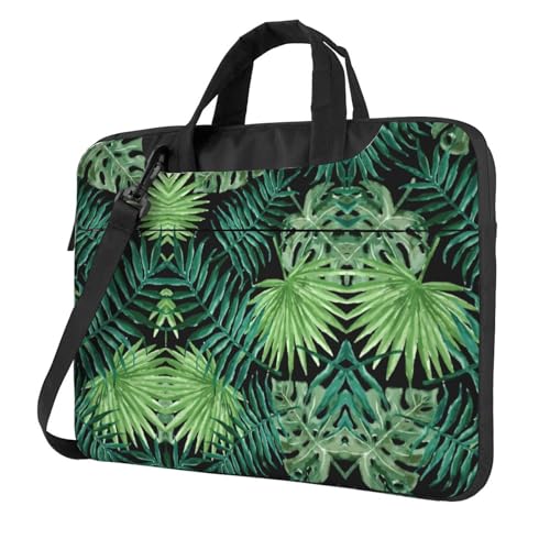 Transparente Palmblattmuster Multifunktionale Laptoptasche - Wasserdichte Arbeit Aktentasche Laptop Tasche - Ideal für Frauen und Männer von CarXs