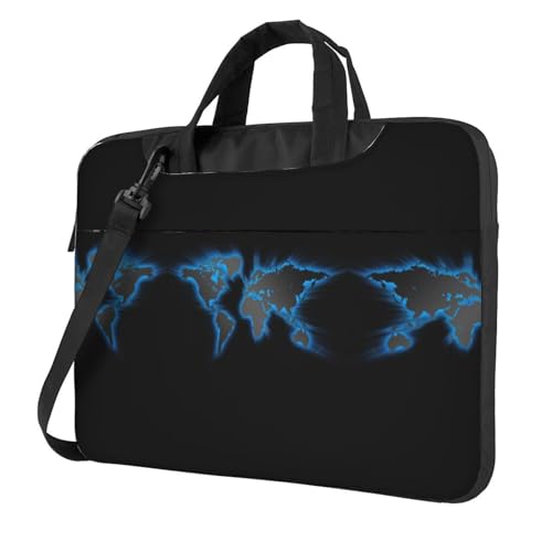 Weltkarte Multifunktionale Laptoptasche - Wasserdichte Arbeit Aktentasche Laptop Tasche - Ideal für Frauen und Männer, Weltkarte, 15.6 inch von CarXs