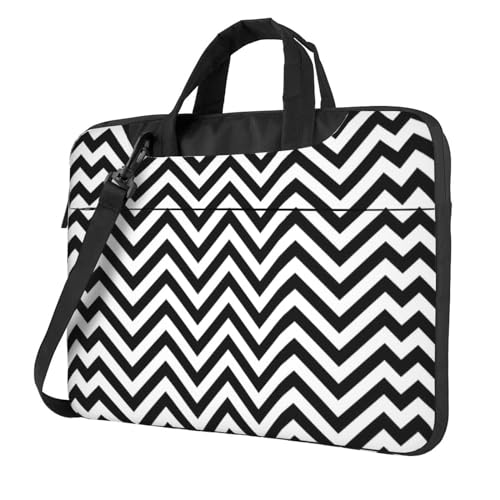 Zickzack-Streifen Multifunktionale Laptoptasche - Wasserdichte Arbeit Aktentasche Laptop Tasche - Ideal für Damen und Herren, Zickzack-Streifen, 15.6 inch von CarXs